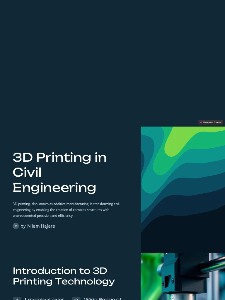 3D Printing Revolution in Civil Engineering | PDF | 3 D Printing ...