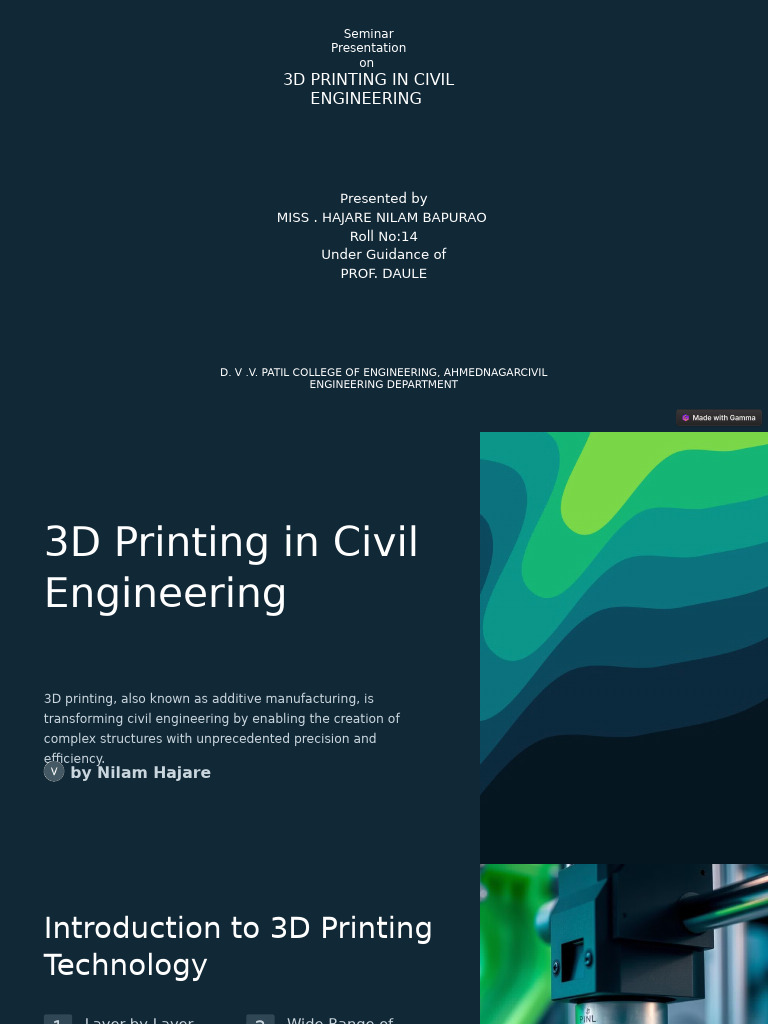 3D Printing in Civil Engineering | PDF | 3 D Printing | Secondary ...