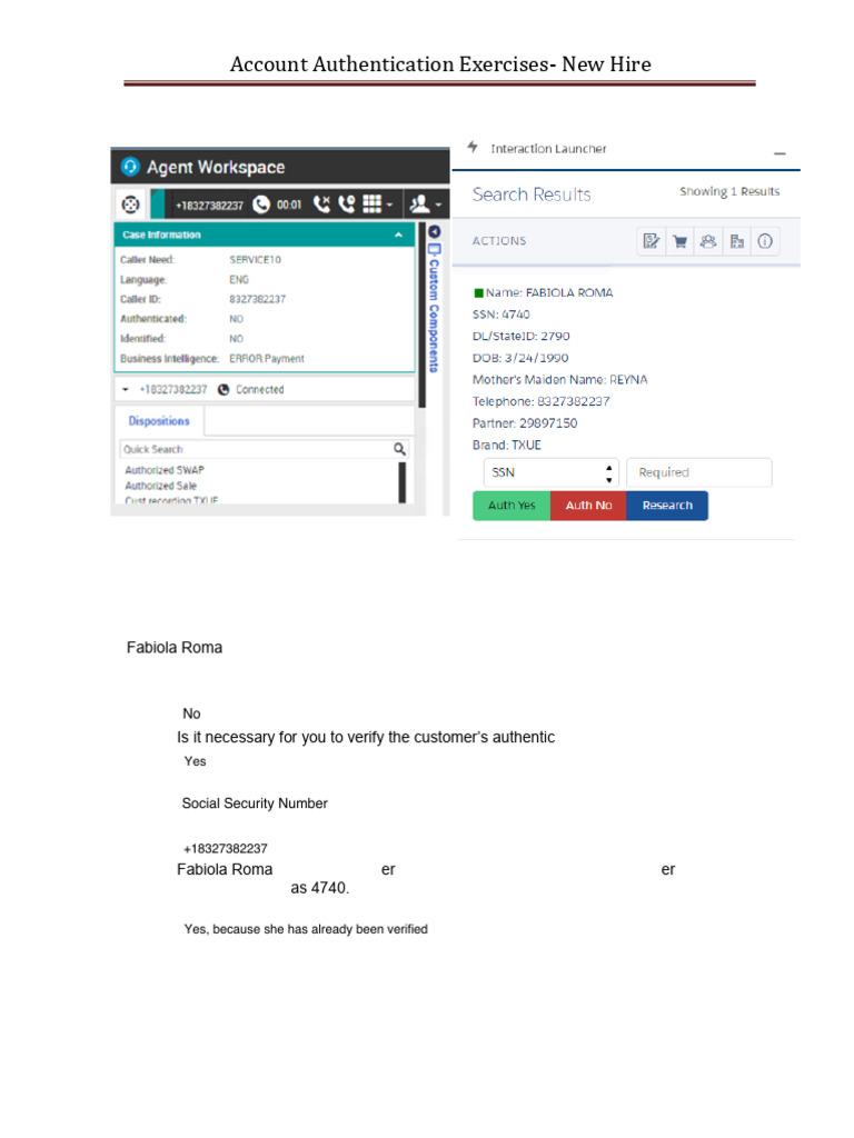 Account Authentication Training Guide | PDF | Interactive Voice Response
