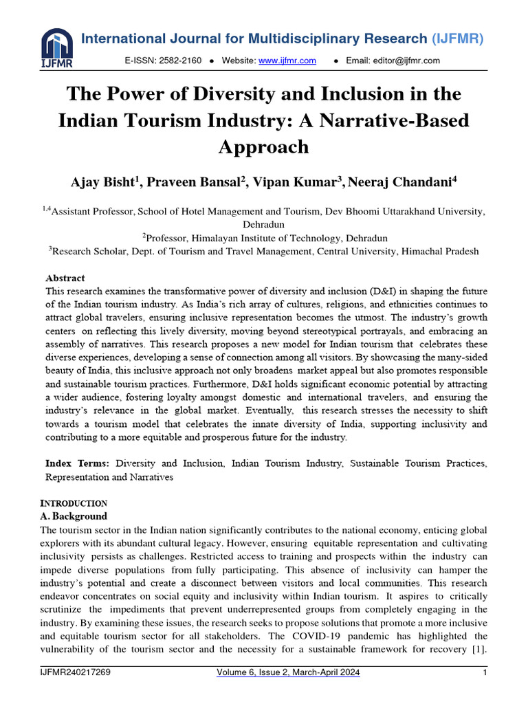 The Power of Diversity and Inclusion in | PDF | Tourism | Sustainability