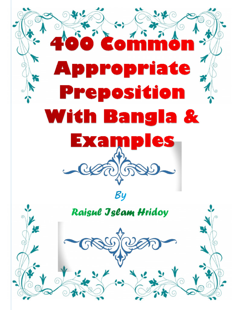400 Common Prepositions | PDF