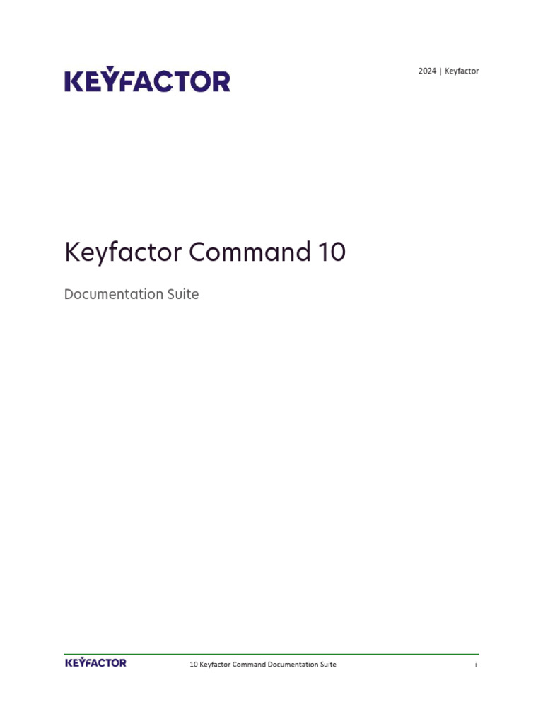 Keyfactor Command 10 Documentation Guide | PDF | Public Key Certificate ...