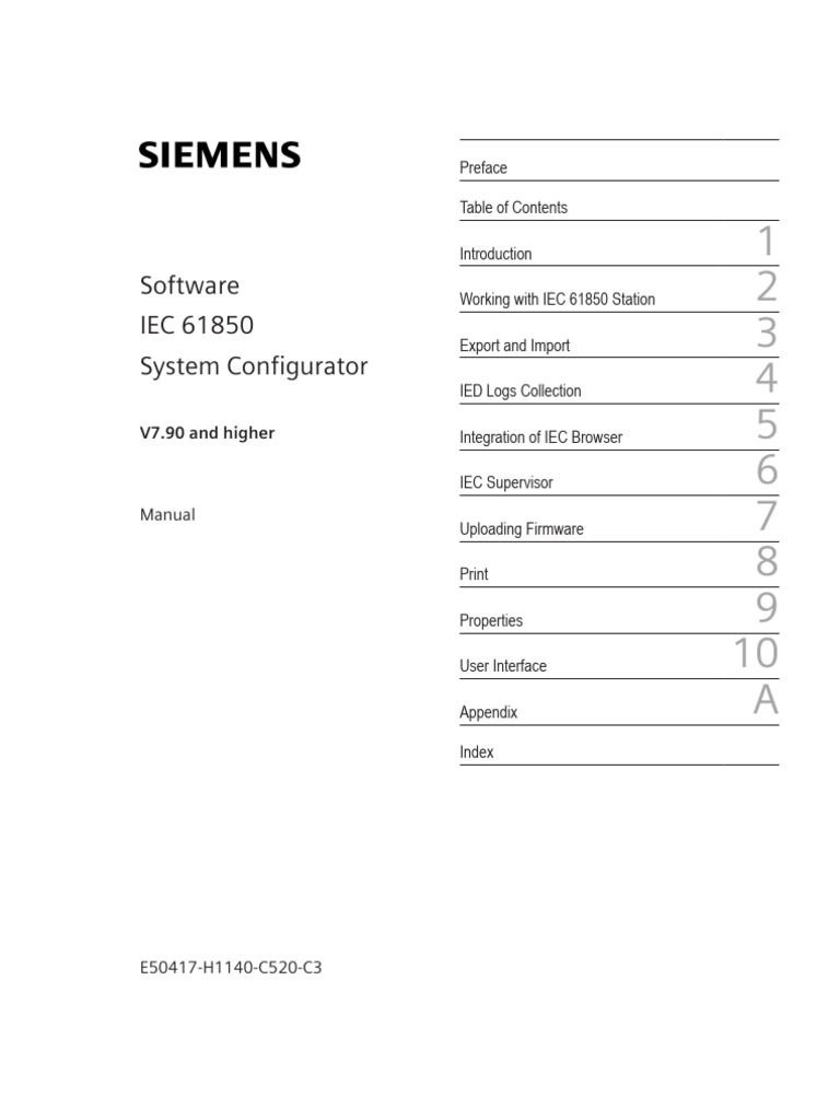 Software IEC 61850 System Configurator: V7.90 and Higher | PDF ...