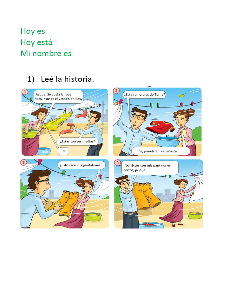 Actividades sobre ropa en español | PDF