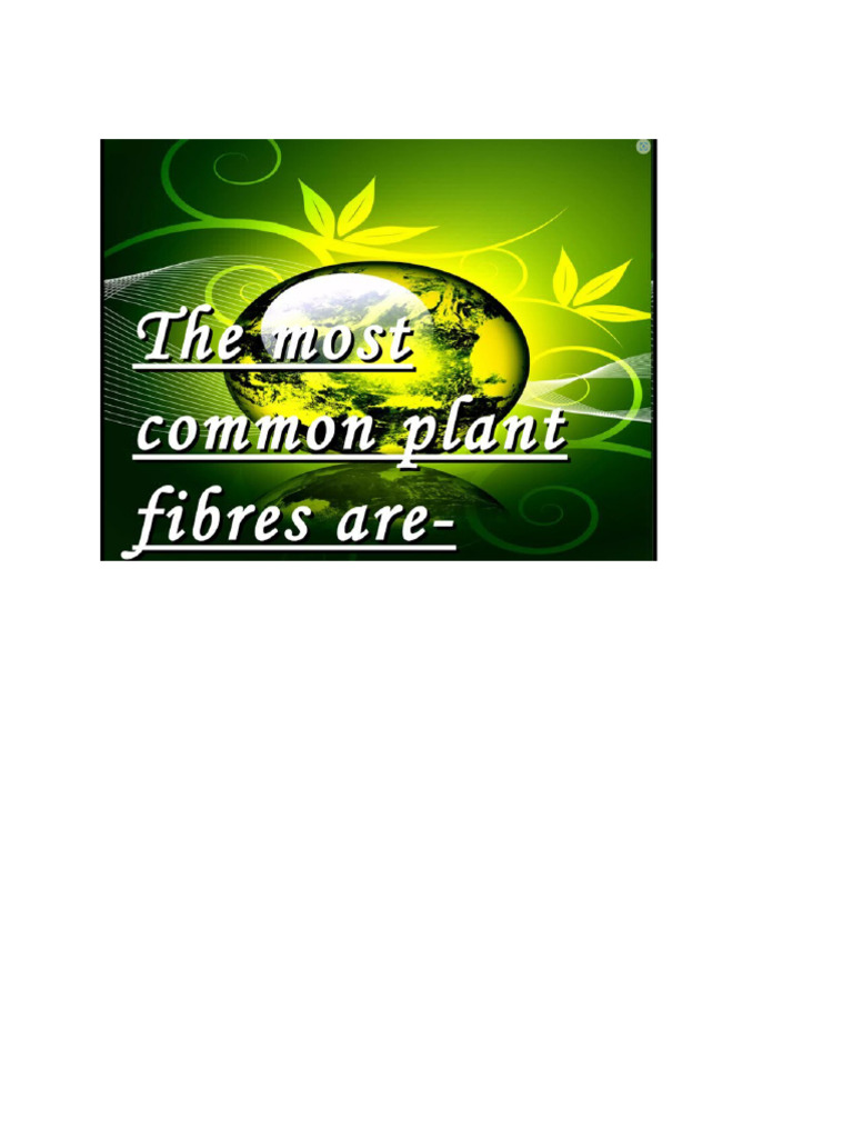 Plant Fibres | PDF