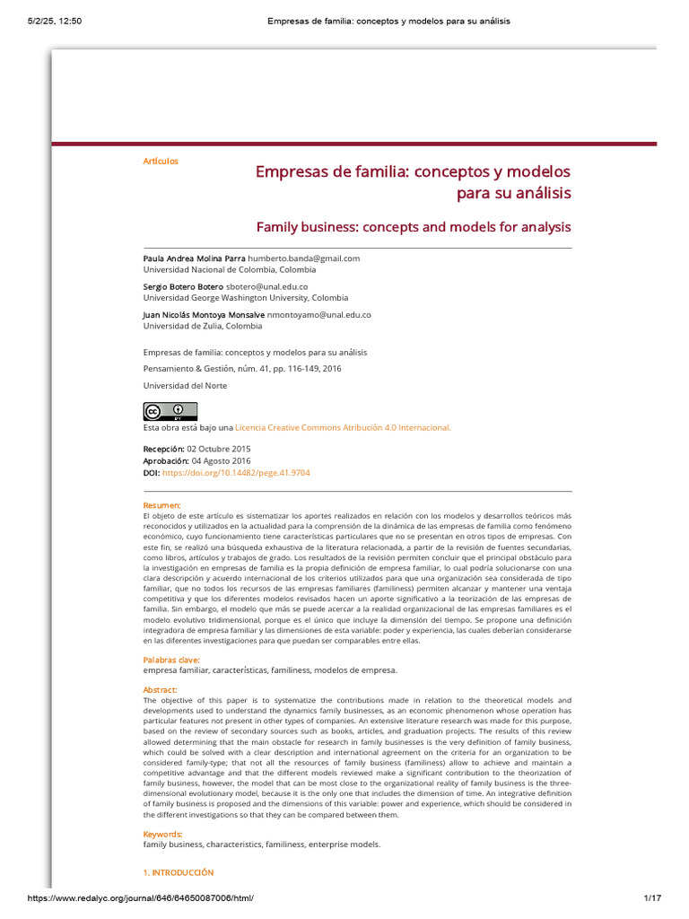 Modelos y conceptos de empresas familiares | PDF | Business | Capital ...
