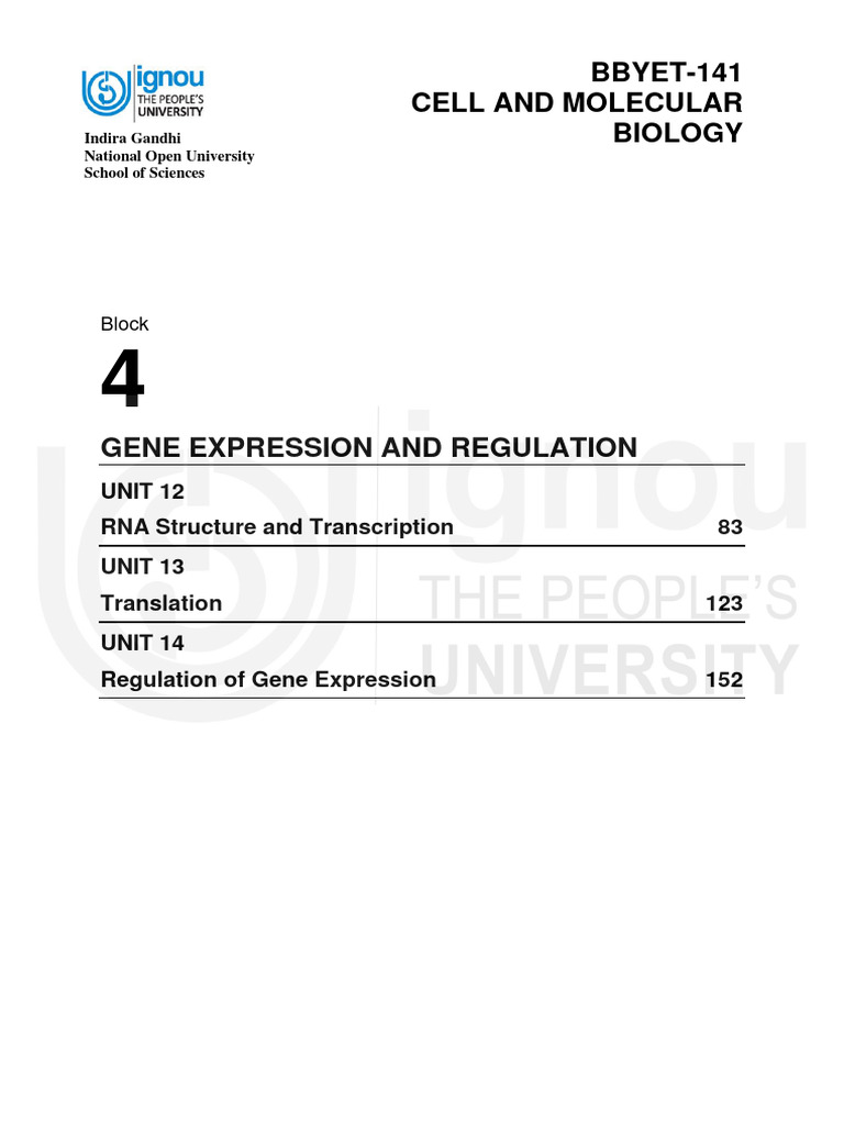 Block 4 1 | PDF | Rna | Messenger Rna