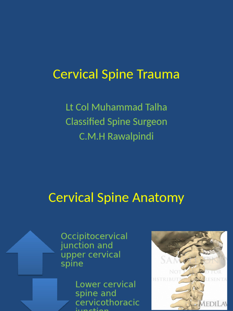 Cervical Spine Trauma Overview | PDF | Nervous System | Diseases And ...