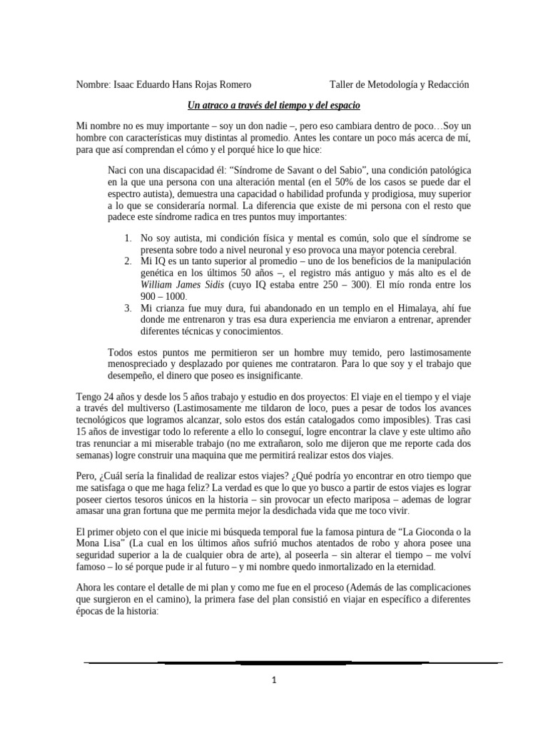 Un Atraco A Través Del Tiempo y Del Espacio | PDF | Leonardo Da Vinci