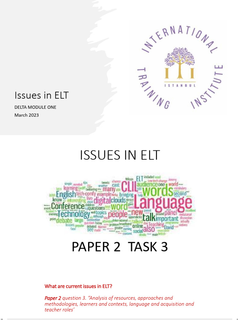 Current Issues in English Language Teaching | PDF | Language Education ...