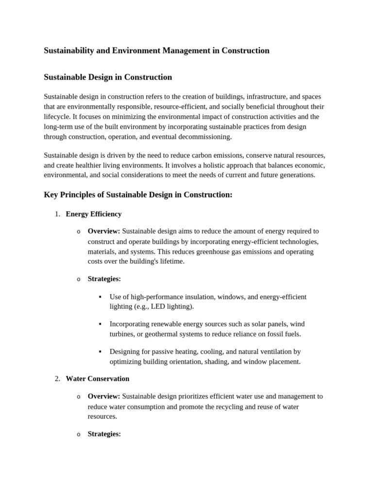 Sustainable Design Principles in Construction | PDF | Life Cycle ...