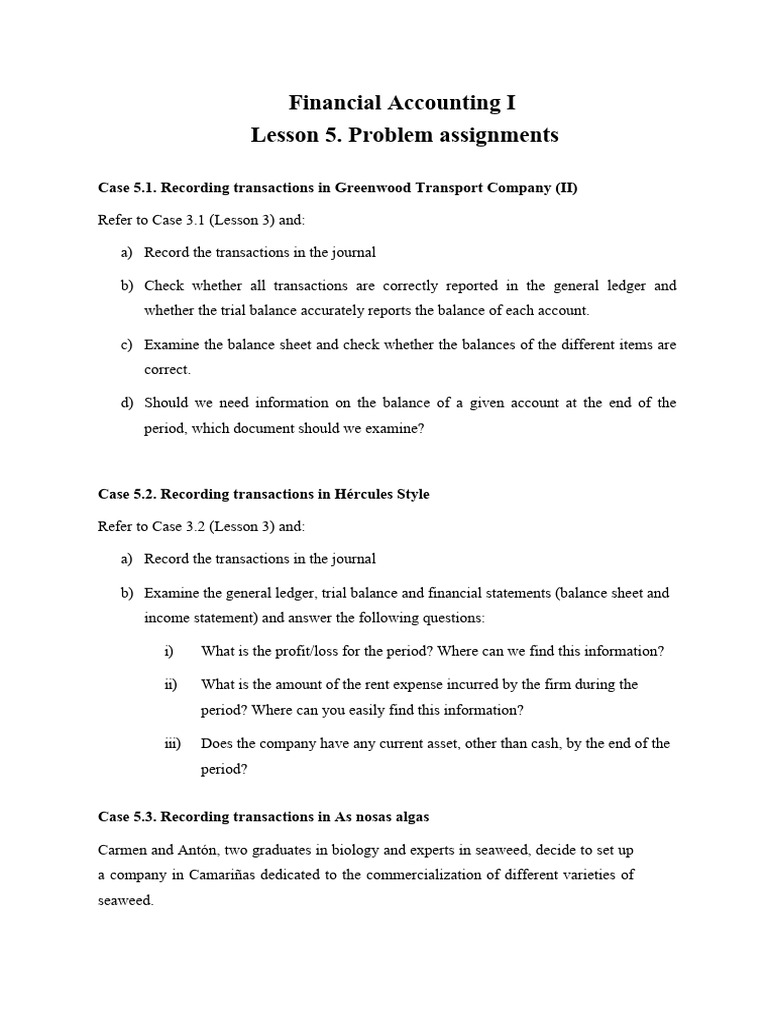 PA. Lesson 5 | PDF | Balance Sheet | Equity (Finance)
