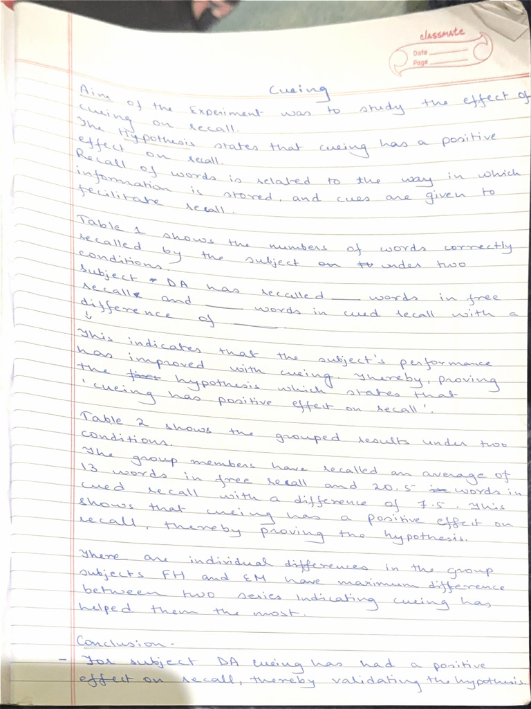 Cueing | PDF