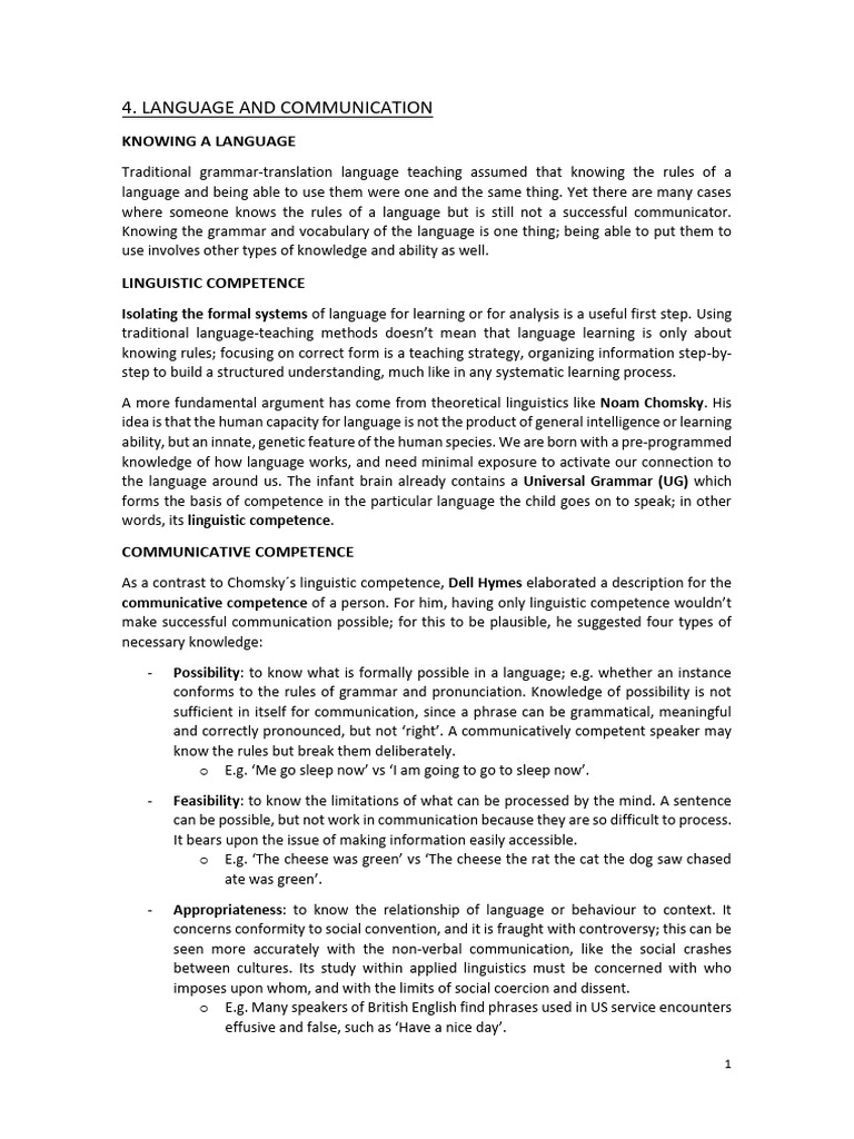UNIT 4 | PDF | Linguistics | Liberal Arts Education