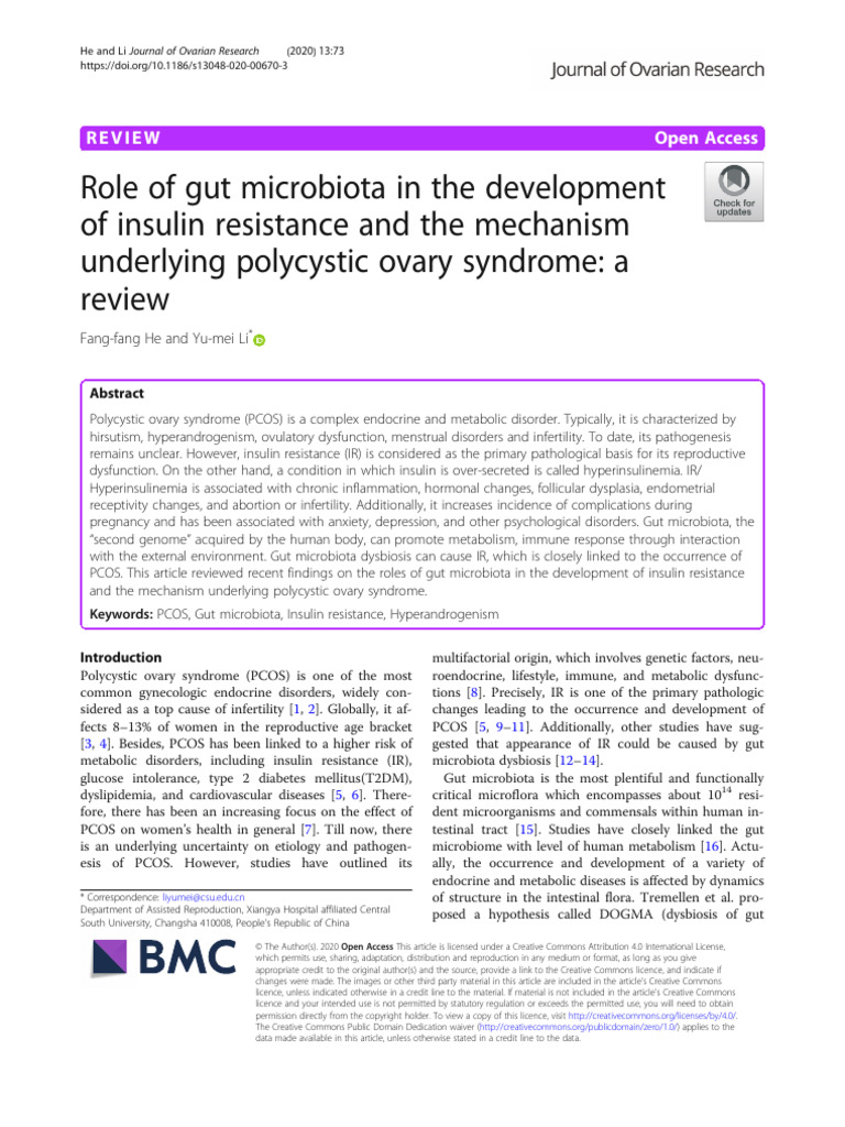 He, 2020 - Role of Gut Microbiota in The Development of Insulin ...