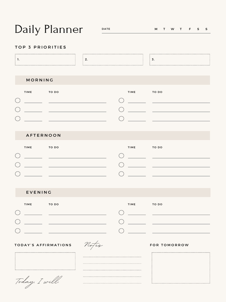 Daily Planner | PDF