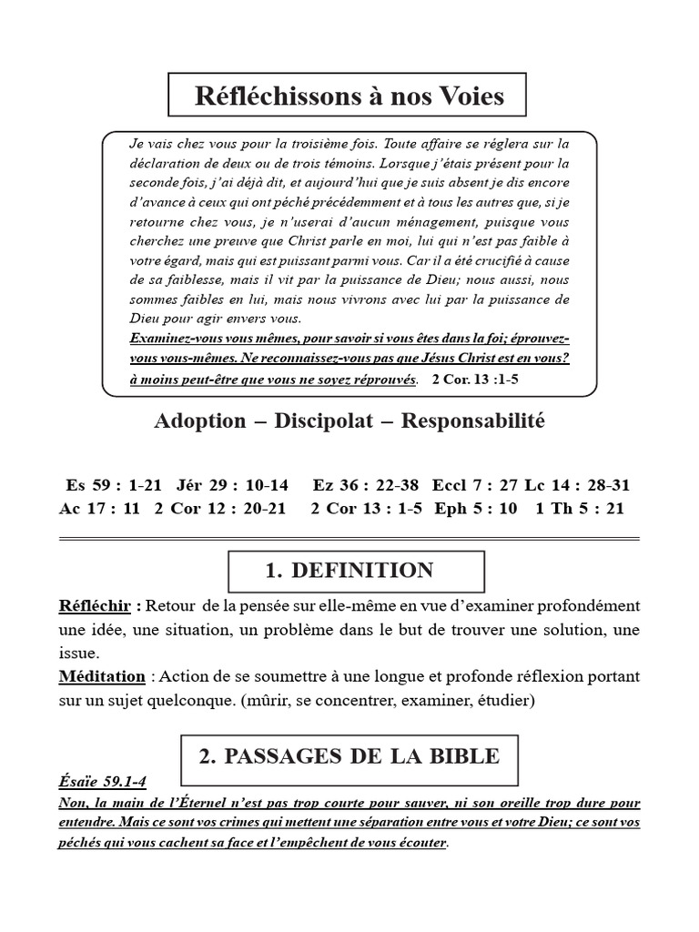Réflexion sur la séparation divine | PDF | Église chrétienne | Dieu