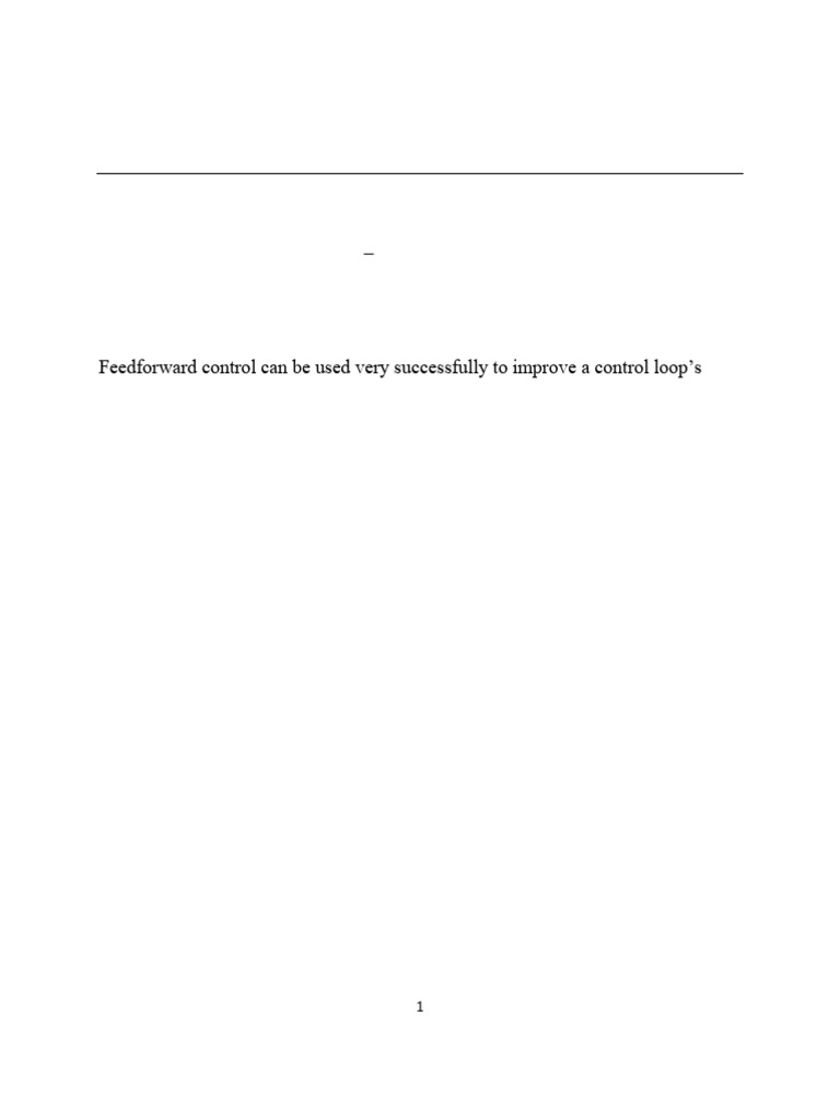 Topic 5.0 ECE-TCE 2207introduction To Feedforward Control | PDF ...