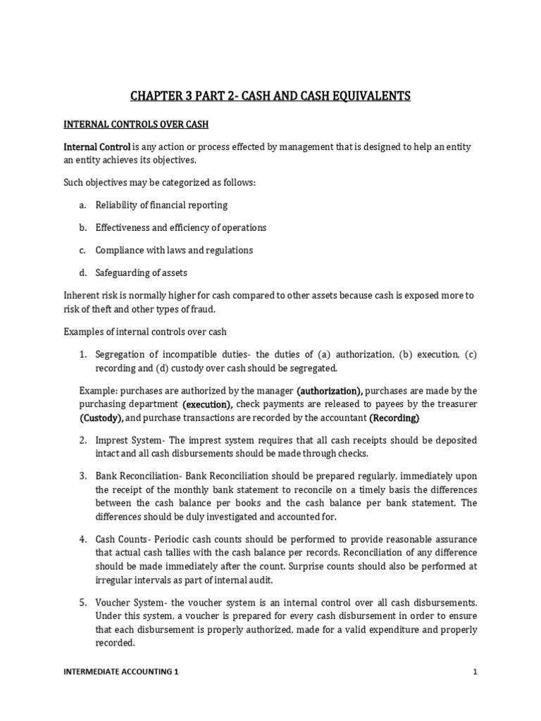 Internal Controls for Cash Management | PDF | Internal Control | Cash