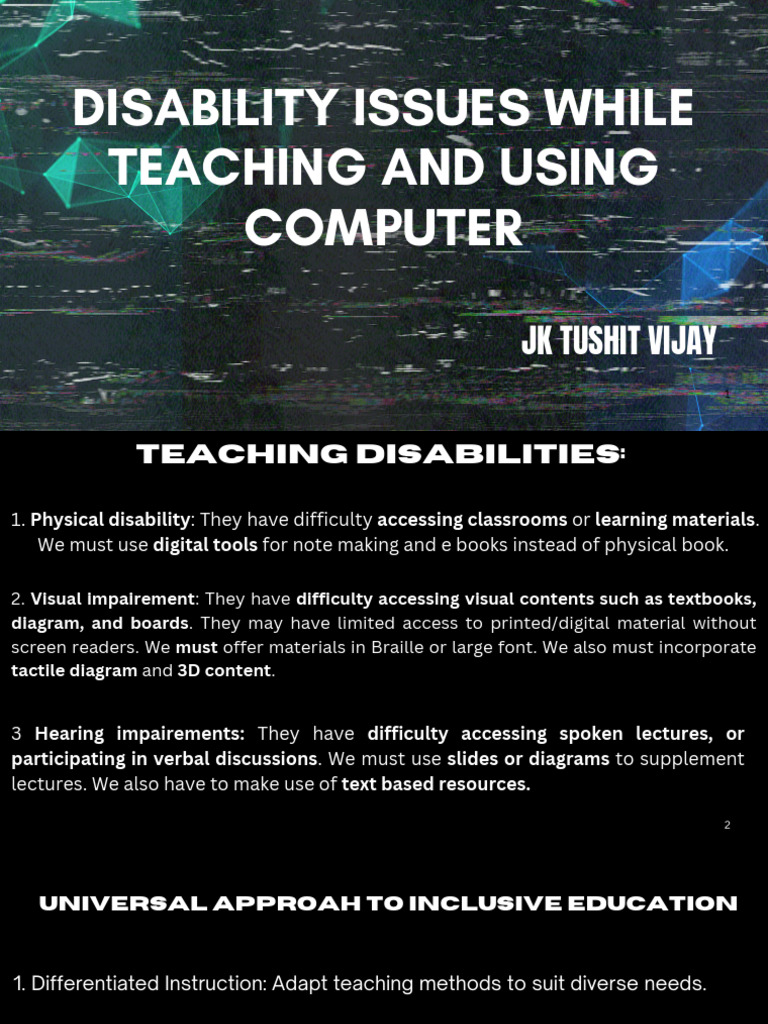 Addressing Disability in Computer Education | PDF | Human–Computer ...
