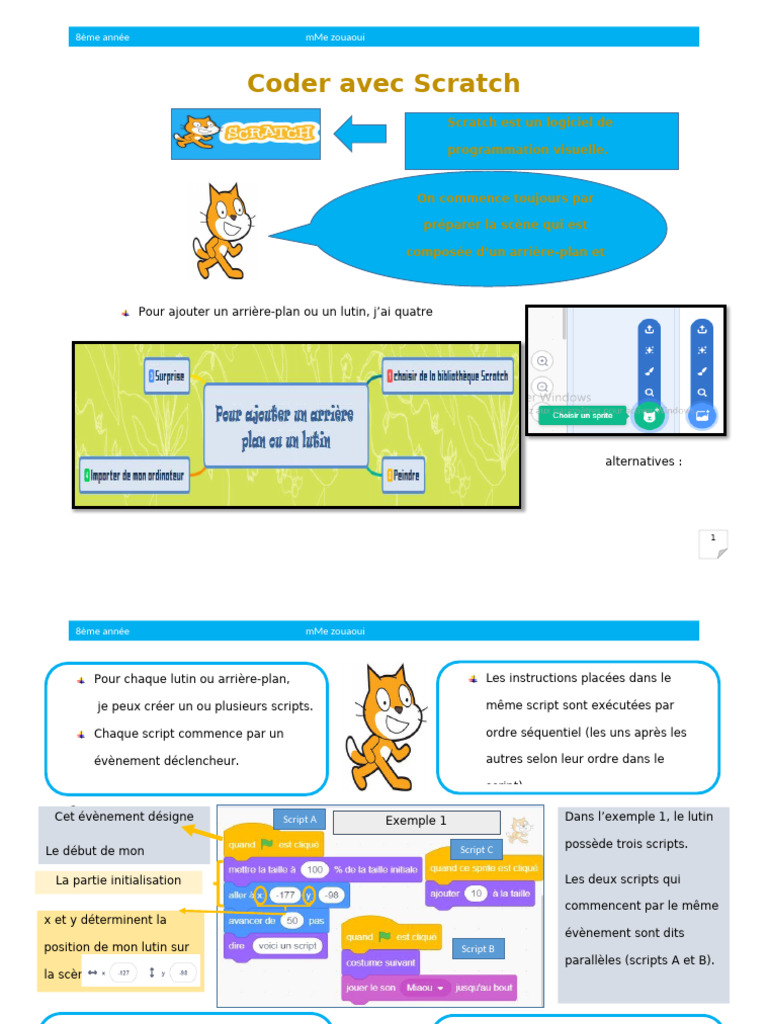 Créer un jeu interactif avec Scratch | PDF | Scratch (Langage de ...