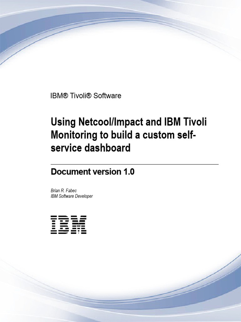 Scenario NetcoolImpact Tivolimonitoring Custom Dashboard | PDF ...