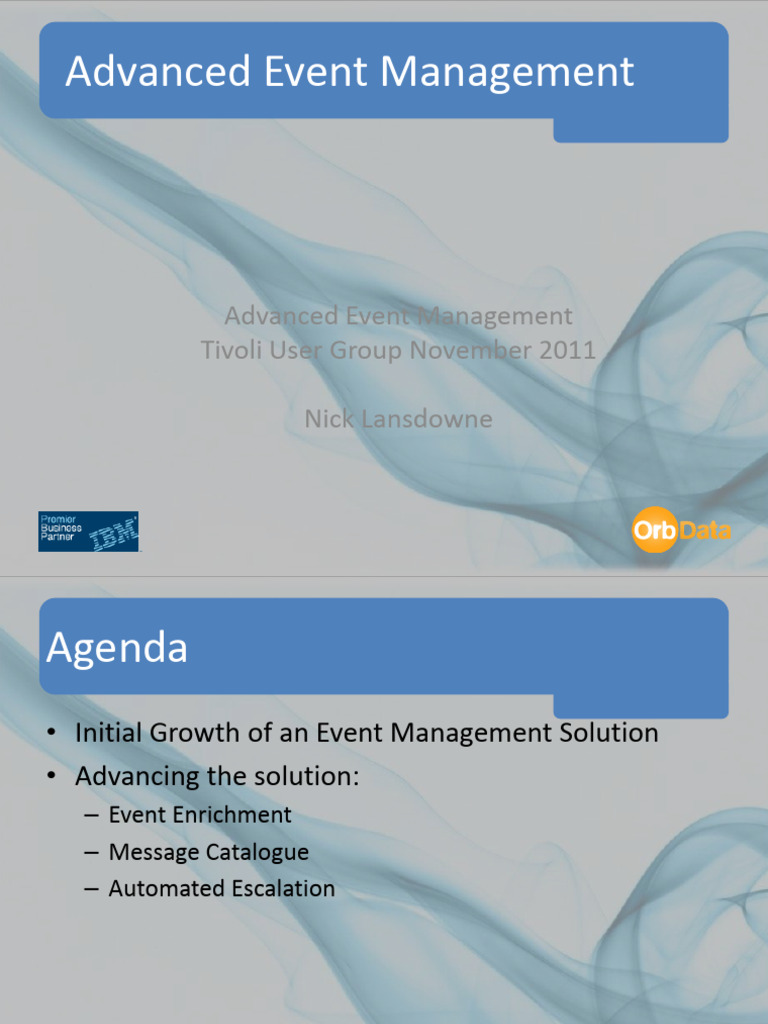 Advanced Event Management Solutions Guide | PDF | Databases ...