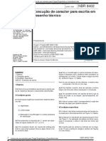 [Normas Técnicas] NBR 08402 - Execução de caracter para escrita em desenho técnico