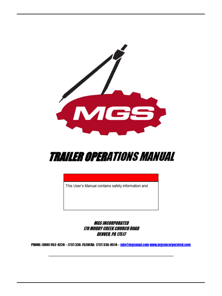 Trailer Operations Safety Manual | PDF | Trailer (Vehicle) | Tire