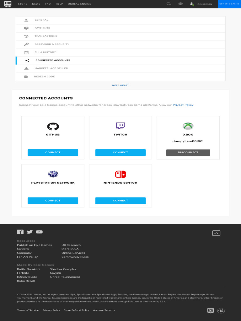 Connecting Epic Games Accounts | PDF | Video Game Consoles | Gaming