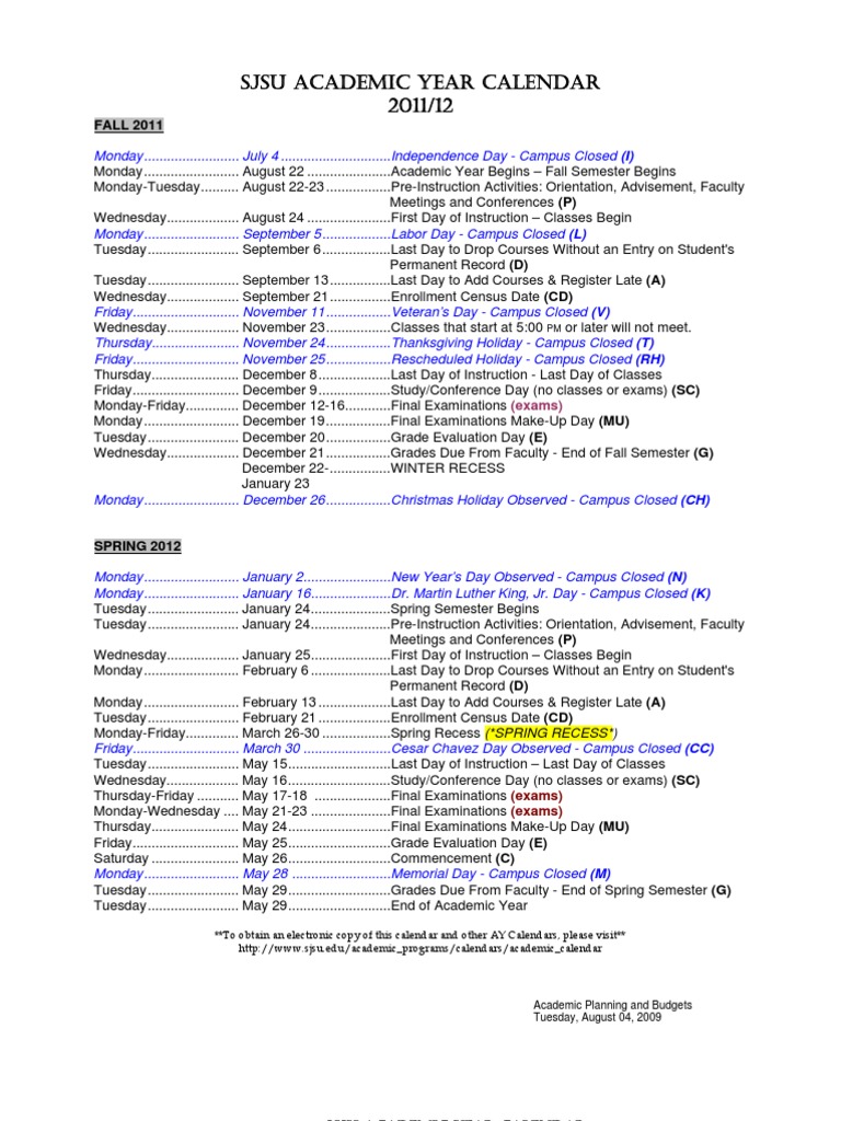 Ay Calendar PDF Academic Term Holidays