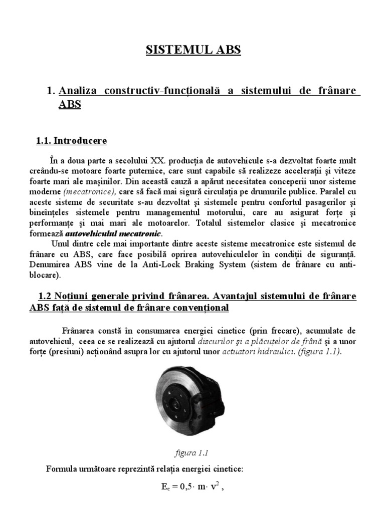Sistemul Abs | PDF