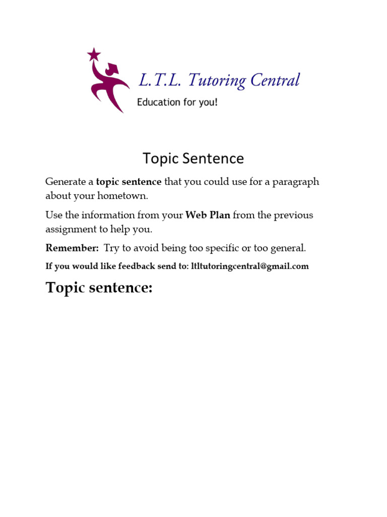 2 Topic Sentence | PDF