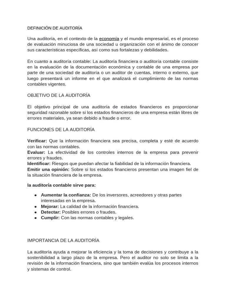 Guía Completa de Auditoría Empresarial | PDF | Auditoría | Contralor