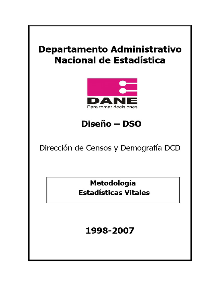 Metodologia EEVV 1998 2007 | PDF | Tipo de sangre | Estadísticas