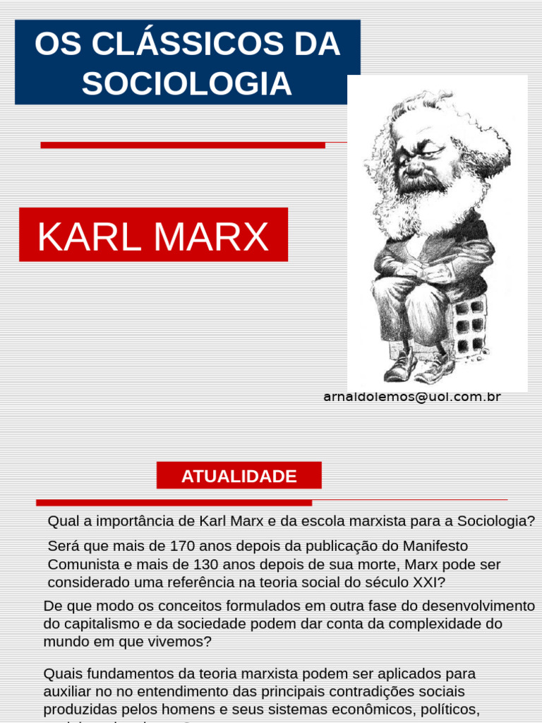Importância de Karl Marx na Sociologia | PDF | Marxismo | Karl Marx