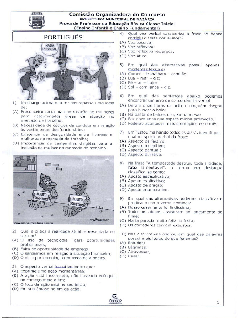 Prova de Nazária - Consep (15.10.2023) | PDF