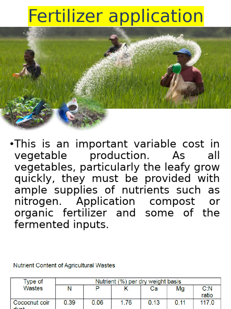 Fertilizer Application (OA) | PDF