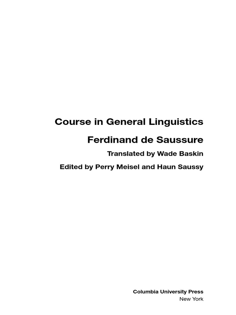 SAUSSURE COURSE IN GENERAL LINGUISTICS CHAPTER 3 SUMMARY visual data 2