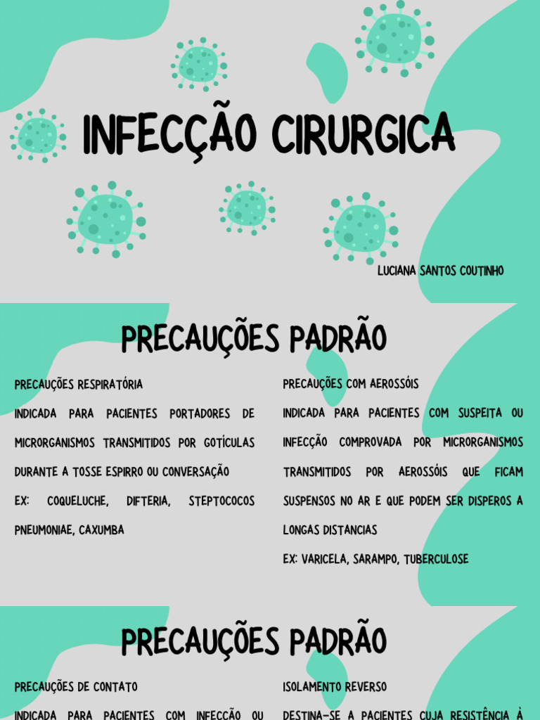 Prevenção de Infecção Cirúrgica | PDF | Infecção | Infecção hospitalar ...