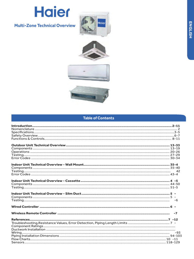 Haier VRF Service Manual Overview | PDF | Duct (Flow) | Manufactured Goods