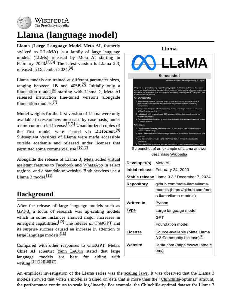 Llama (Language Model) | PDF | Artificial Intelligence | Intelligence ...