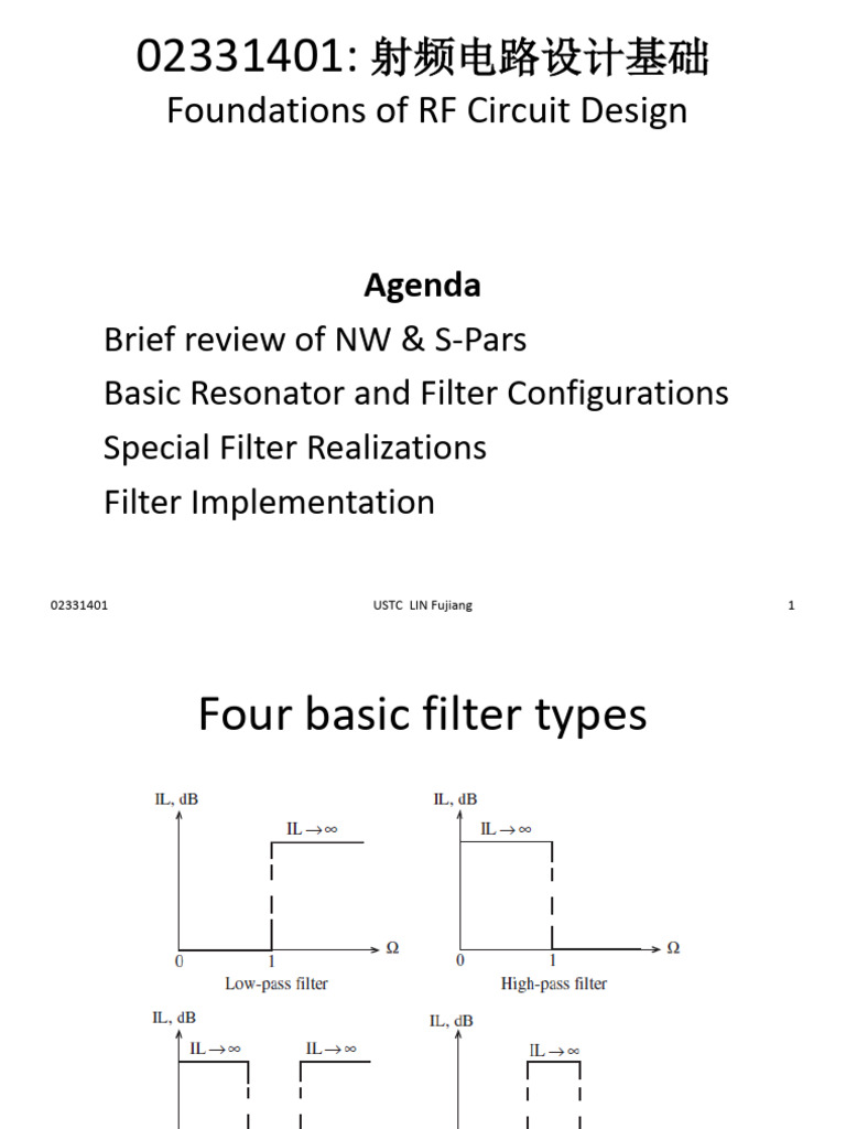 C5-Filter 射频电路设计基础 | PDF