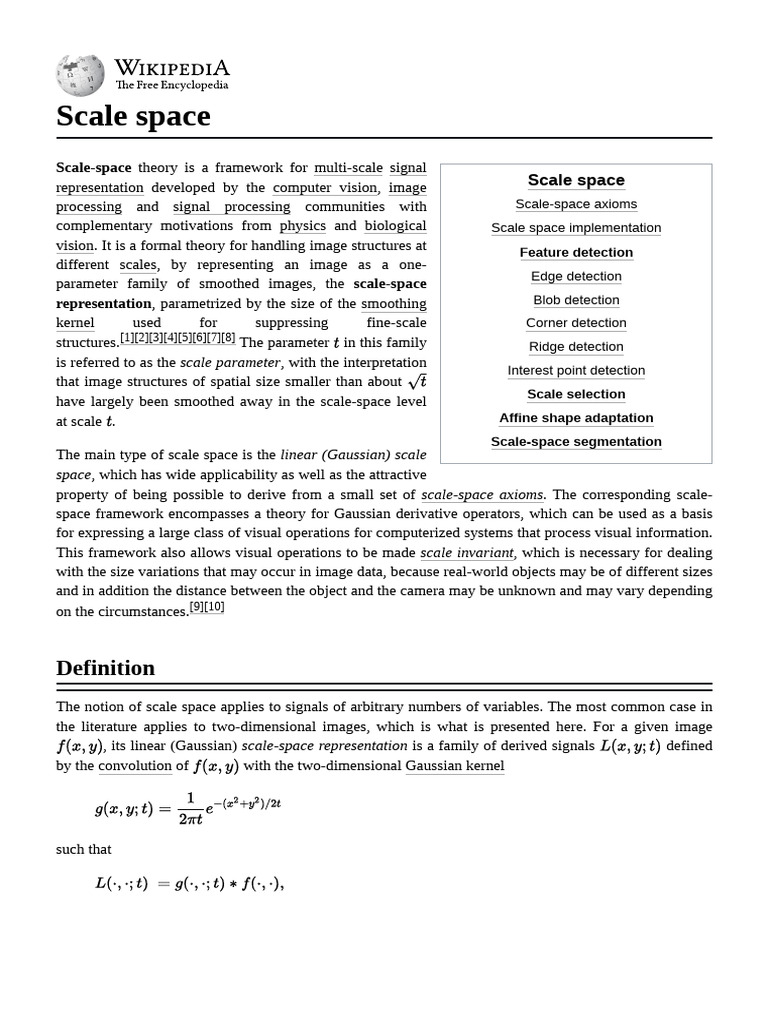 Gaussian Scale-Space Theory Overview | PDF | Computer Vision ...