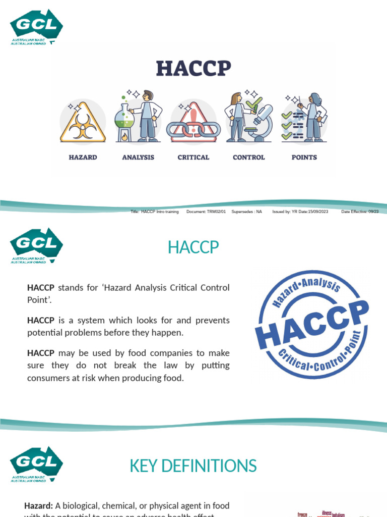 HACCP Training Overview and Principles | PDF | Hazard Analysis And ...