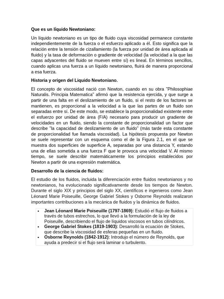 Características de los Líquidos Newtonianos | PDF | Líquidos | Viscosidad