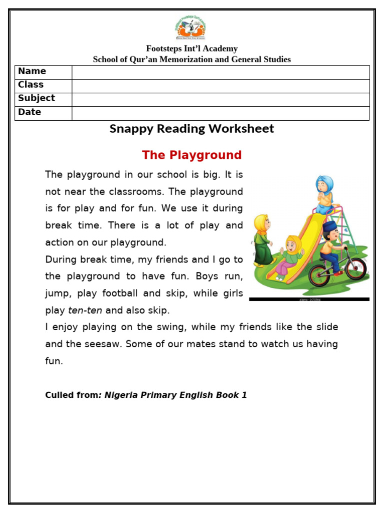 Snappy - Playground (Updated) | PDF