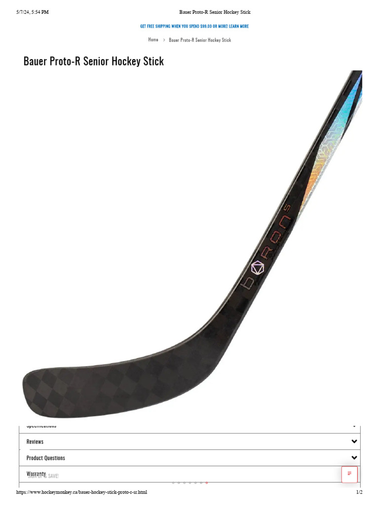 Bauer Proto-R Senior Hockey Stick | PDF