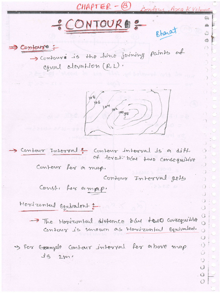8 Surveying Lec 8 Contour Area & Volume | PDF