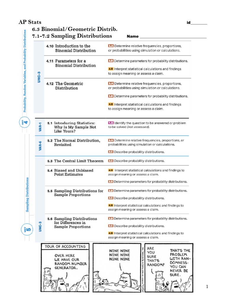 Notes+6.3-7.2 | PDF | Variance | Probability Distribution